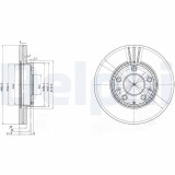 Disc frana Mazda 6 Motor 1.8, 2.0, 2.0, 2.0, 2.0, 2.0 DI, 2.0 DI, 2.3, 2.3, 2.3, 2.3, 2.3 AWD, 283x25mm, 48.7 mm, OE G26Y3325XA