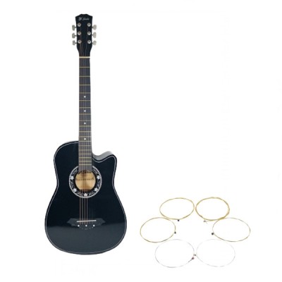 Chitara clasica din lemn IdeallStore&amp;reg;, set de corzi incluse, 95 cm, negru foto