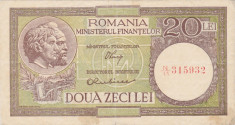 ROMANIA 20 LEI ND (1947,1948,1950) VF LUCA, RUBICEC RPR 38 foto