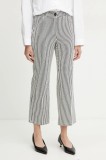 Marella pantaloni Emme by Marella femei, culoarea alb, drept, medium waist, 2515131101200