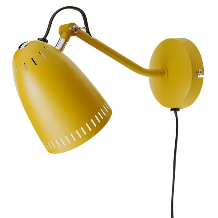 Superliving Wandlampe Metall &quot;Dynamo&quot; matt senfgelb