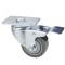 Roata Pivotanta cu Flansa din TPR Gri, cu frana, 75x31mm, sarcina max 90kg, AGT-9A78