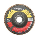 Disc lamelar din corund 125x22 mm T27 CA80 pentru inox si metal Breckner Germany