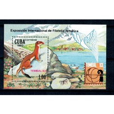 Cuba 1983 - Expo TEMBAL, fauna, colita neuzata
