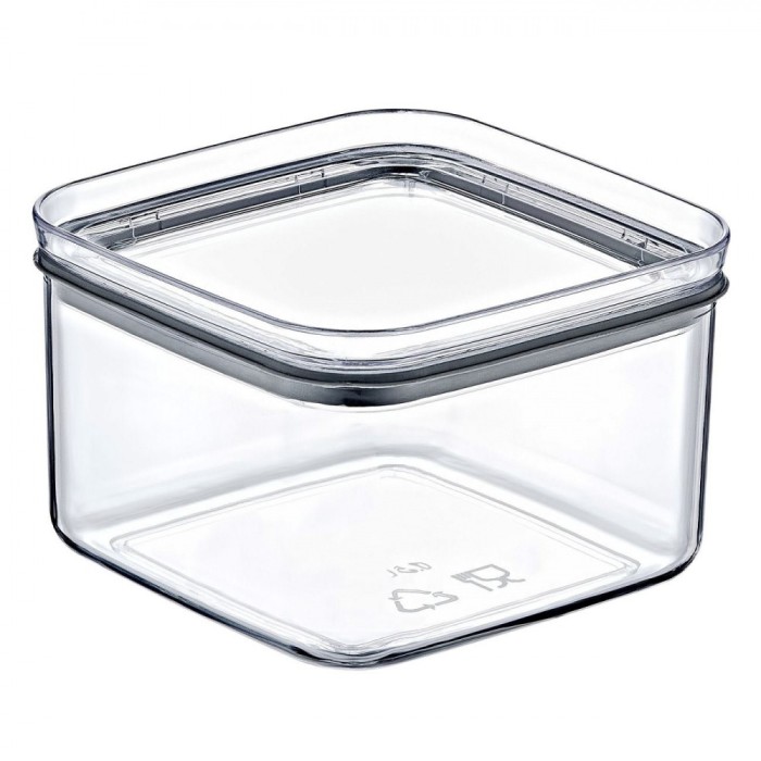 Recipient Depozitare Cereale, 500ml, Transparent, Plastic, Capac Albastru