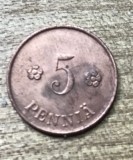 MNDSTR053 Finlanda 5 Pennia 1920