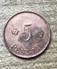 MNDSTR053 Finlanda 5 Pennia 1920