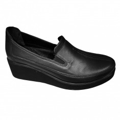 Pantofi dama din piele naturala ortopedici SCV maro si negru