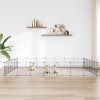 VidaXL Cușcă animale de companie cu ușă 28 panouri negru 35x35 cm oțel 3114026