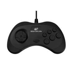 Controller Retro Bit Sega Saturn Usb Pad Black Pc foto