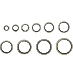 Trusa cu 150 garnituri din metal cu cauciuc