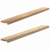Cumpara ieftin Pervaz 2 buc lemn masiv de stejar netratat 140x15x2 cm