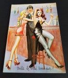 Voil&agrave; le Vrai Bonheur! Carte Poștală Vintage Franceză, Franta, Necirculata, Printata