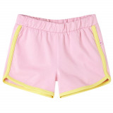 Pantaloni scurți pentru copii cu ornamente, roz aprins, 104, vidaXL