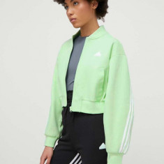 adidas bluză femei, culoarea verde, cu imprimeu IS3651