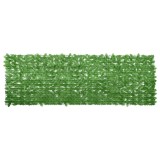 Paravan de balcon, frunze verde &icirc;nchis, 300x100 cm