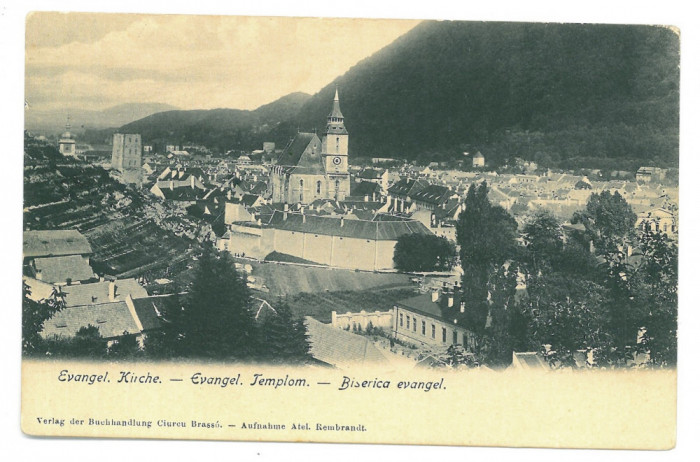 1351 - BRASOV, Black Church - Romania - old postcard - unused