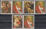 Paraguay 1983 - Papa Ioan Paul al II-lea - Picturi de Rubens, 3 serii cu viniete diferite + Bloc, 4 Poze, MNH