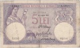 Bancnota Romania 5 Lei August 1917 F, Numismatica