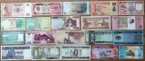 COLECTIE LOT 20 BANCNOTE DIFERITE DIN 20 TARI AFRICA SI ASIA UNC **