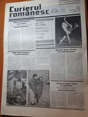 curierul romanesc 15 februarie-1 martie 1990-art. si foto palatul mogosoaia foto