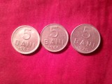 3 Monede 5 bani 1963 , 1966 , 1975 , cal. F.Buna