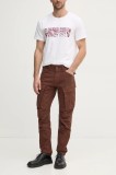 G-Star pantaloni de bumbac culoarea maro, cu fason cargo, D02190-D752