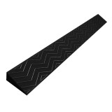 Ramă de prag pentru scaun cu rotile, antiderapantă, din plastic solid &ndash; Negru 100x10x4cm
