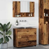 vidaXL Set de mobilier pentru baie 2 pcs Lemn vechi 76.5 x 35 x 64 cm