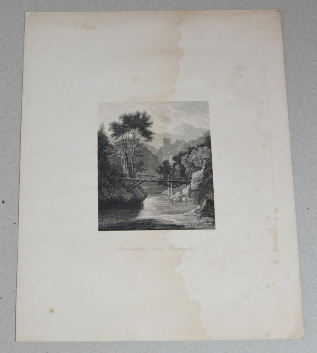 A Nasmyth &quot;Glengarnock Castle&quot; gravura veche