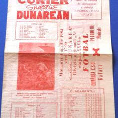 Program meci fotbal DUNAREA CSU GALATI - PETROLUL PLOIESTI (04.04.1984)