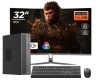 Pachet Complet Birou OptimX T5 SFF cu procesor Intel Core i5-9400, 8GB DDR4, 256GB SSD, Win11 Pro si Monitor Curbat 32" FHD, IPS, LED + kit tasta
