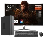 Cumpara ieftin Pachet Business Smart OptimX T5 SFF cu procesor Intel Core i3-9100, 16GB DDR4, 512GB SSD, Win11 Pro si Monitor Curbat 32&amp;quot; FHD, IPS, LED + kit tas
