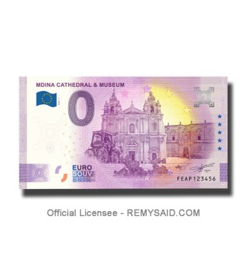 !!! 0 EURO SOUVENIR - MALTA , MDINA , CATEDRALA SI MUZEUL - 2022.1 - UNC foto