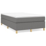 Cumpara ieftin Cadru de pat cu arcuri, gri inchis, 120x200 cm, textil