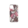 Husa protectie flippy compatibila cu apple iphone 12 pro max soft imd tpu marble geometric alb