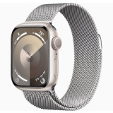 Curea metalica milanese, marca THD, compatibila Apple Watch 41 mm seria 9, Apple Watch SE 40 mm, marime universala, argintiu