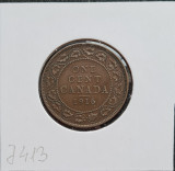 Canada One cent 1916, America de Nord