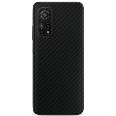 Set Folii Skin Acoperire 360 Compatibile cu Xiaomi Mi 10T Pro - ApcGsm Wraps Carbon Black