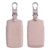 Husa Cheie Auto pentru Renault / Dacia - 4 Butoane - Keyless Go, kwmobile, Piele naturala, Roz, 54669.02