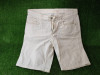 Pantaloni trei sferturi jeansi albi L-XL / L10, Alb