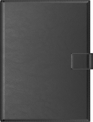Agenda A4 Premium cu mecanism auriu neagra foto