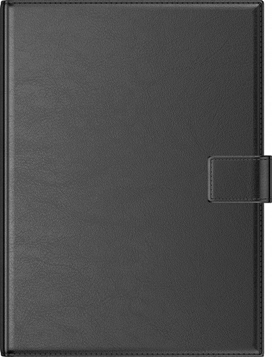 Agenda A4 Premium cu mecanism auriu neagra