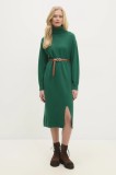 Answear Lab rochie culoarea verde, midi, dreaptă
