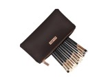 Set 12 Pensule Machiaj Luxorise Gold, cu Borseta, Profesionale, Pleoape, Contur, Sprancene, Eyeliner