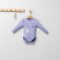 Set de 2 body-uri cu volanase pentru nou nascuti Paris, Tongs baby, mov (Marime: 6-9 luni)