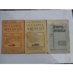 Revista CUVANTUL ADEVARULUI -Organ Bisericesc Omiletic si Pastoral - 3 numere (1929-1934)