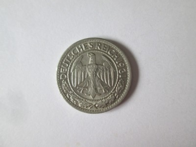 Rara! Germania 50 Reichspfennig 1931 D(an rar) UNC,moneda din imagini,diametrul:20 mm foto