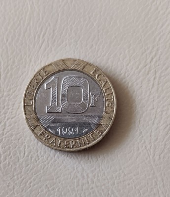 Franța - 10 francs / franci (1991) monedă s330 foto