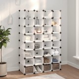 Gossi suport de pantofi, transparent, 93x36,5x140 cm, pp